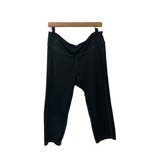Old Navy Active Go-Dry Compression Leggings Womens XL Teal Striped Cropped Pants
